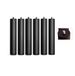 Homey Set van 6 poten voor lattenbodem of gestoffeerde onderlaag, cilindrisch, schroefdraad, grijs, hoogte 25 cm