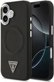 Guess Triangle Logo hoesje MagSafe compatibel voor Apple iPhone 17 - Zwart
