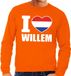 Shoppartners Oranje I love Willem sweater volwassenen L