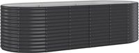 vidaXL Plantenbak - 249x100x68 cm - Staal - Antracietkleurig