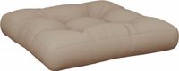 vidaXL Palletkussen 50x50x12 cm stof taupe
