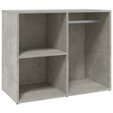 VidaXL Kledingkast 80x40x65 cm Bewerkt Hout Betongrijs