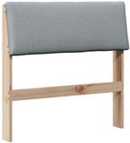 vidaXL - Gestoffeerd hoofdbord - Lichtgrijs - 75 cm - Massief grenenhout