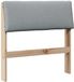 vidaXL - Gestoffeerd hoofdbord - Lichtgrijs - 75 cm - Massief grenenhout