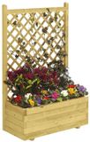 Intergard Houten plantenbak bloembak met trellis Groen