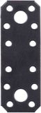 Alberts 824839 Platte koppeling - verzinkt - zwart - kunststof gecoat - 96 x 35 x 2,5 mm | Set van 50