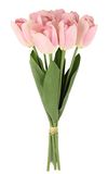 Real-Touch Kunsttulpen, 35 cm, 7 stuks, lentedecoratie, donkerroze