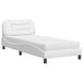 Prolenta Maison Exclusive - Lit avec matelas « Hvar » blanc 90 x 200 cm, simili cuir
