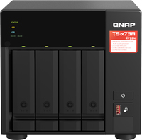 QNAP TS-473A NAS - 4-Bay - AMD Ryzen V1500B - 8GB RAM - Black