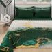 PETTI Artigiani Italiani - Zomersprei voor tweepersoonsbed, 260 x 270 cm, 100 g/m², omkeerbaar, voor tweepersoonsbed, lente, licht dekbed, smaragdmarmer, 100% Made in Italy