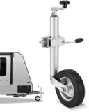 VEVOR Steunwiel, Draagvermogen tot 150 Kg, Neuswiel In Hoogte Verstelbaar van 550–780 mm, Aanhangerwiel, Aanhangersteun met enkel Wiel en Ergonomische Handgreep, Geschikt voor Aanhangers, Caravans en Boten