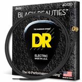 DR Strings Black Beauties BKB5-40 Extra Black Beauties 5-String Bass Guitar Strings, 40-120