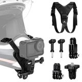 K&F CONCEPT Motorhelmhouder voor actiecamera, kinbeugel voor motorcrosshelm, compatibel met Osmo 360, Gopro hero 13/12/11, Osmo action 5 Pro/6/4 en Insta360 X5/X4