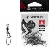 Mikado Speldwartel Maat 6 – Fastlock Snap – Roofvis & Feeder – 10 Stuks – Zwart Nikkel