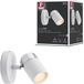Paulmann Projecteur Zyli IP44 GU10 230V max. 10W dimmable Blanc, Chrome