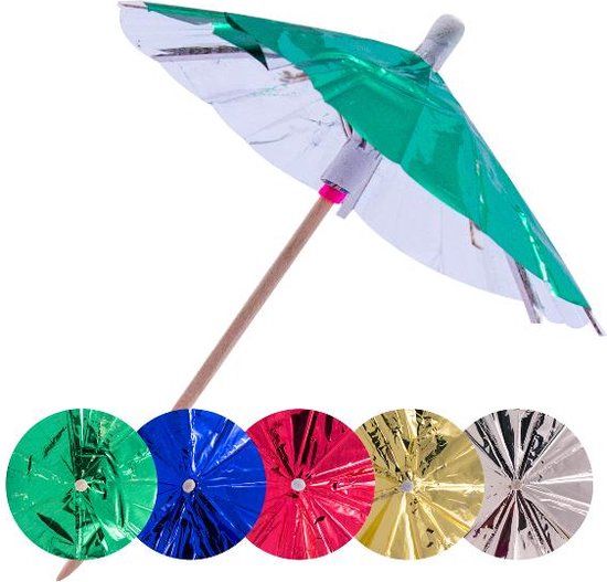 Folat - Parasol Prikkers Metallic Kleuren - 15 stuks