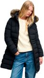 Superdry Fuji Damesjas met capuchon en imitatiebont - Zwart - XL