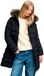 Superdry Fuji Damesjas met capuchon en imitatiebont - Zwart - XL