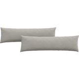 Coussin de canapé 2 pcs gris clair 145 x 40 cm tissu
