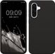 kwmobile hoesje geschikt voor Samsung Galaxy A36 5G - Hoesje met siliconen coating - Smartphone case in donkergrijs