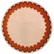 Flair Rugs laagpolig ronde wollen vloerkleed 160x160 cm - oranje