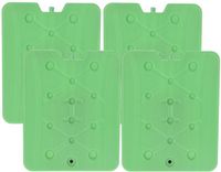 Excellent Houseware Koelelement Ice Pack - 4x - groen - plat - polyethyleen - 900 gram - 32 x 25 x 1 cm