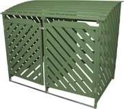 MonsterShop Containerombouw - Dubbel - Groen - 2 x 240L kliko's - 198x81x120 cm