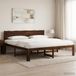 vidaXL Tweepersoonsbed met hoofdbord ROSTOCK Donkerbruin 200 x 200 cm