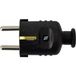 N & L 18490 Prise avec terre Plastique 230 V Noir