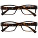 Leesbril The Reading Glasses Leesbril, 2 stuks, voor mannen, bruin, roos, groot design, lezer, scharnieren, RR11-2 +3,50