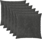 vidaXL - Kussensloop - 6 stuks - HEERLEN - Antraciet - 80 x 80 cm