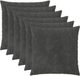 vidaXL - Kussensloop - 6 stuks - HEERLEN - Antraciet - 80 x 80 cm