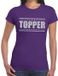 Bellatio Decorations Shoppartners Bv Paars Topper shirt in zilveren glitter letters dames - Toppers dresscode kleding L