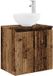 vidaXL Wandgemonteerde wastafelmeubel Oud hout