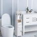 Merkloos Vochtbestendige badkamerkast wit - organizer kast rek vloerstaand - badkamer opbergplank - 80 x 155 x 15 cm