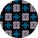 Bonateks Ronde digitaal bedrukte muismat, antislip onderkant, voor kantoor en thuis, diameter: 22 cm