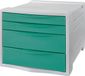 Wan GmbH Mini Bloc de rangement avec 4 tiroirs pour bureau et maison – Organiseur pour documents et fournitures en vert
