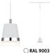 Paulmann 95629 URail Hanglamp Cone GU10 max. 10W dimbaar 230V signaal wit railsysteem - lamp vrij te kiezen