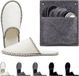 Relaxdays Pantoffels - 6 paar - Vilt - Unisex - Grijs/Zwart/Wit