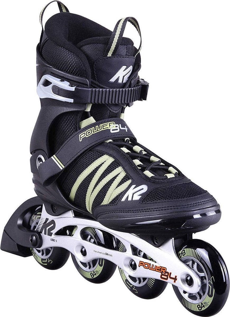 K2 Power 84 Inline Skates - Men - Size 41.5 - Black/Yellow - 2023 Model