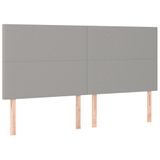 vidaXL Hoofdeind & Voeteind Lichtgrijs 2000 mm x 50 mm x 118 cm - 128 cm