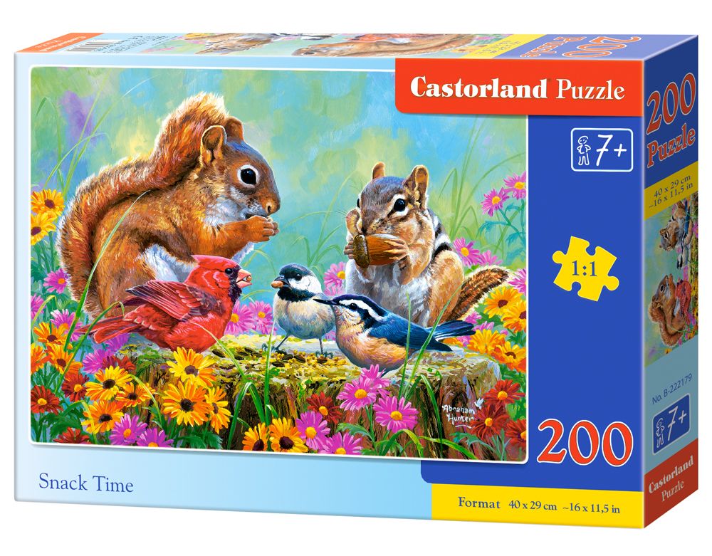Castorland Snack Time - 200 Piece Jigsaw Puzzle - Squirrels - Ages 7+