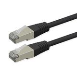 Roline patchkabel Cat.6 (klasse E), PoE, S/FTP (PiMF), zwart, 1 m