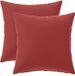 vidaXL Coussin avec coussin HEERLEN 2 pcs Rouge Vin Polyester