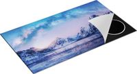 Chefcare Inductie Beschermer Melkweg bij de Besneeuwde bergen - 95x55 cm - Multicolor