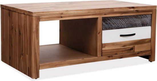 vidaXL Salontafel 90x50x37,5 cm massief acaciahout