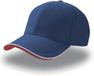 Atlantis Headwear Pilot Piping Sandwich Cap AT602 - Royal/White/Red - One size