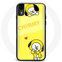 Maniacase Etui voor Iphone XS BTS Bangtan BT21 Chimmy Jimin Gele achtergrond