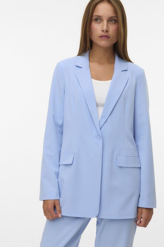 Vero Moda Blazer Vmzelda Ls Loose Blazer Boo 10259211 Brunnera Blue Dames Maat 42