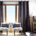 Lovely Casa R61490005 Duo gordijn, ondoorzichtig, katoen, 240 x 135 cm, grijs